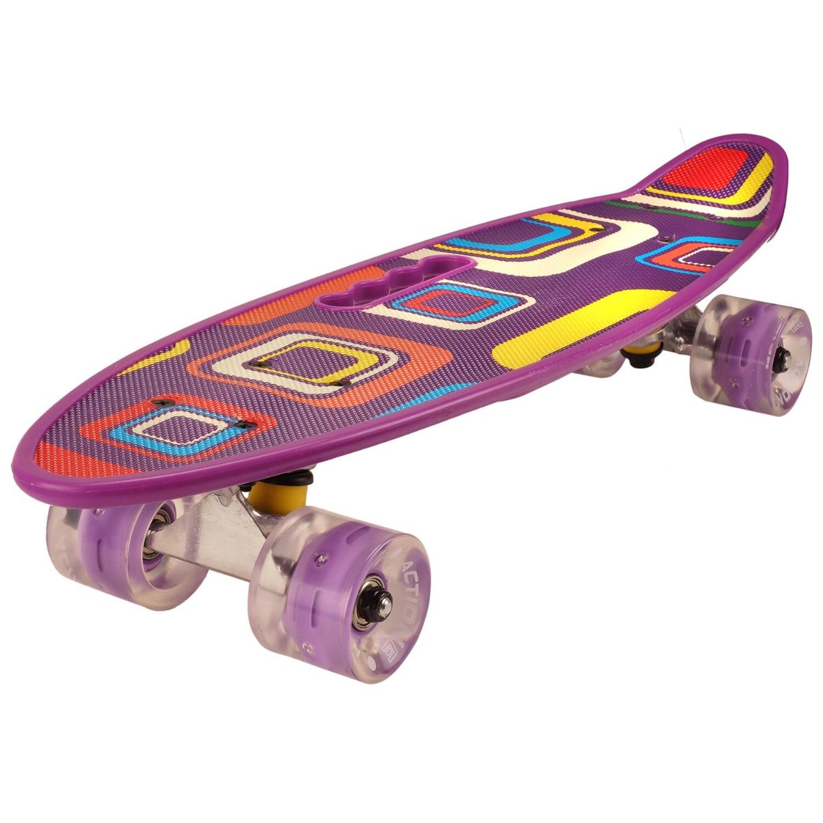 Penny board portabil Action One, ABEC-7, Geometrical Role si skateboard imagine 2022