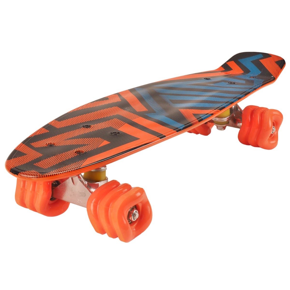 Penny board action one 22, asimetrical stripes, portocaliu