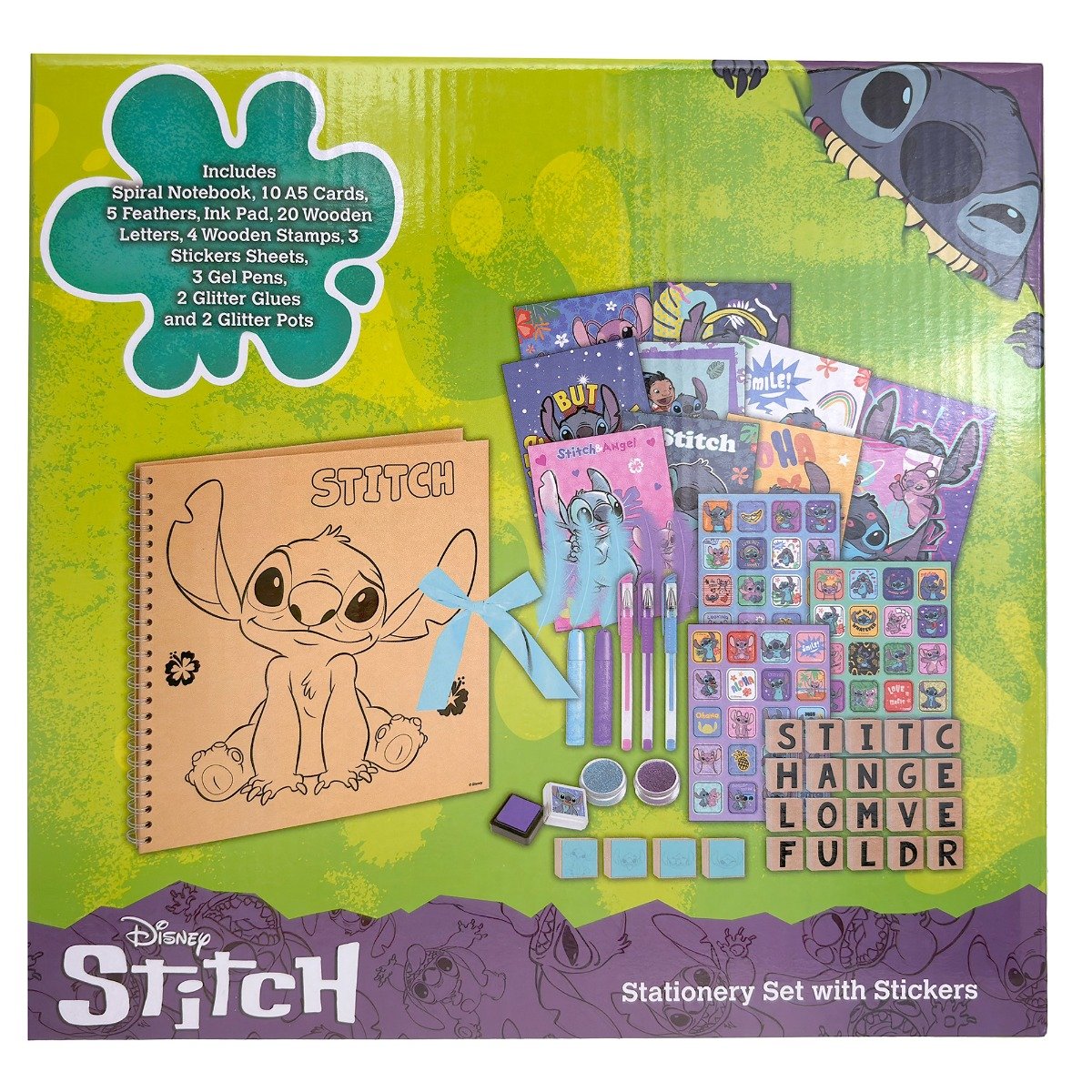 Set creativ cu jurnal si stickere, Disney Stitch