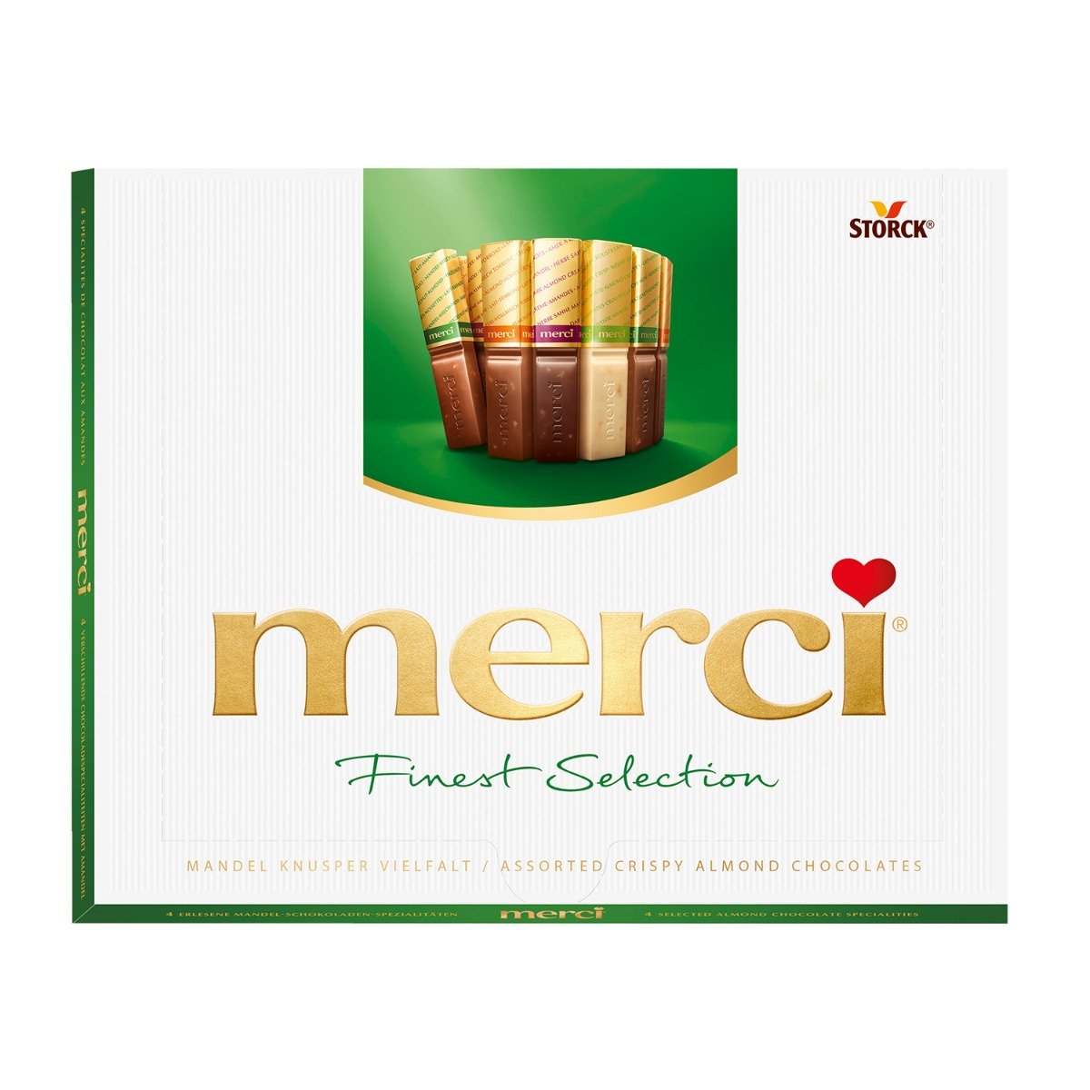 Praline de ciocolata asortata merci, verde, 250 g