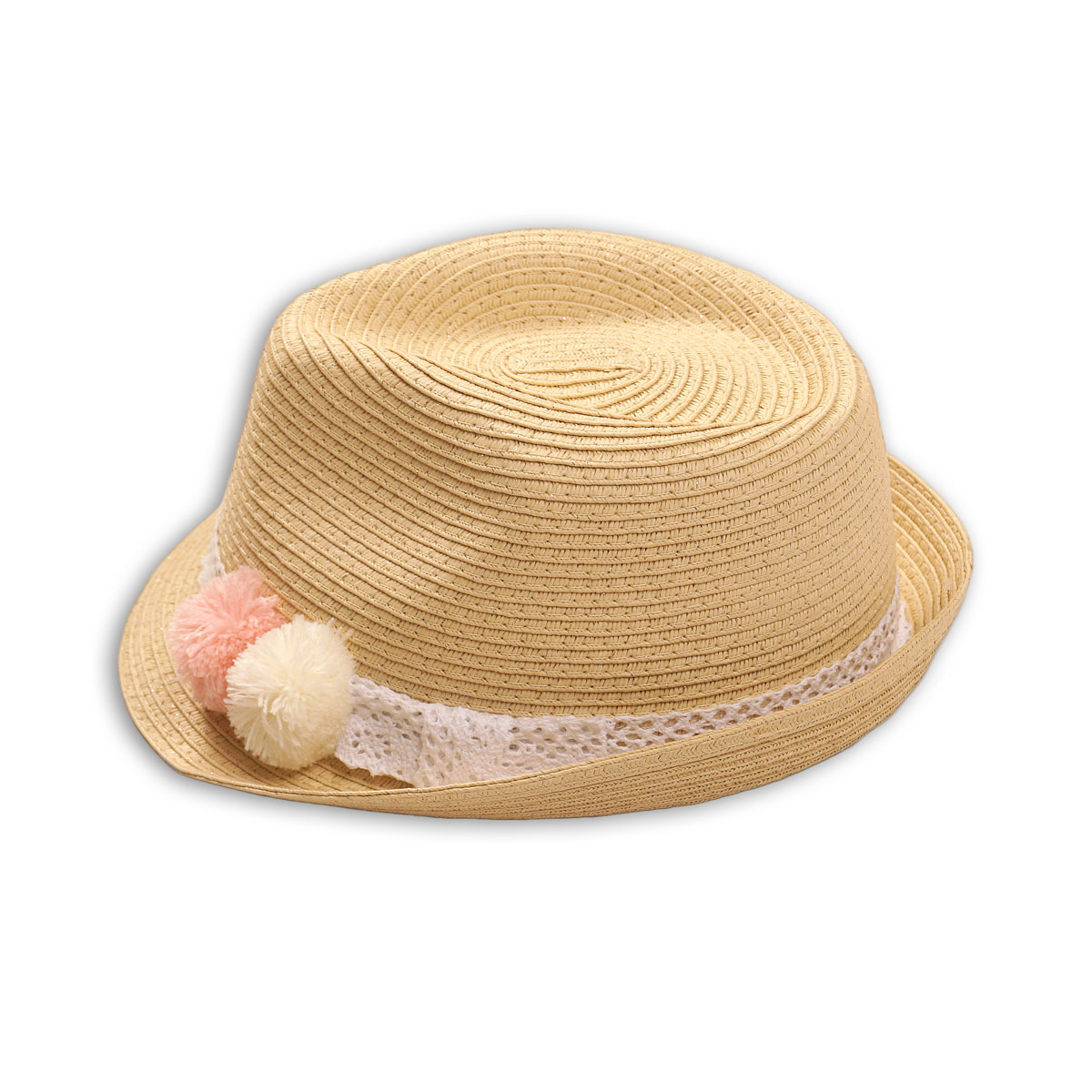 palarie fete cu funda lurex si pom pom minoti