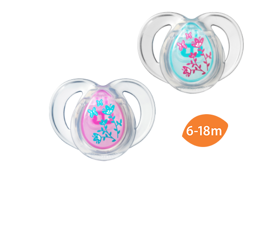 suzete ortodontice tommee tippee anytime, 6 - 18 luni, 2 buc