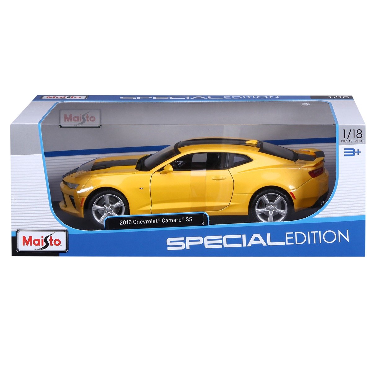 Macheta metalica, Maisto, 2016 Chevrolet Camaro SS, 1:18, Galben