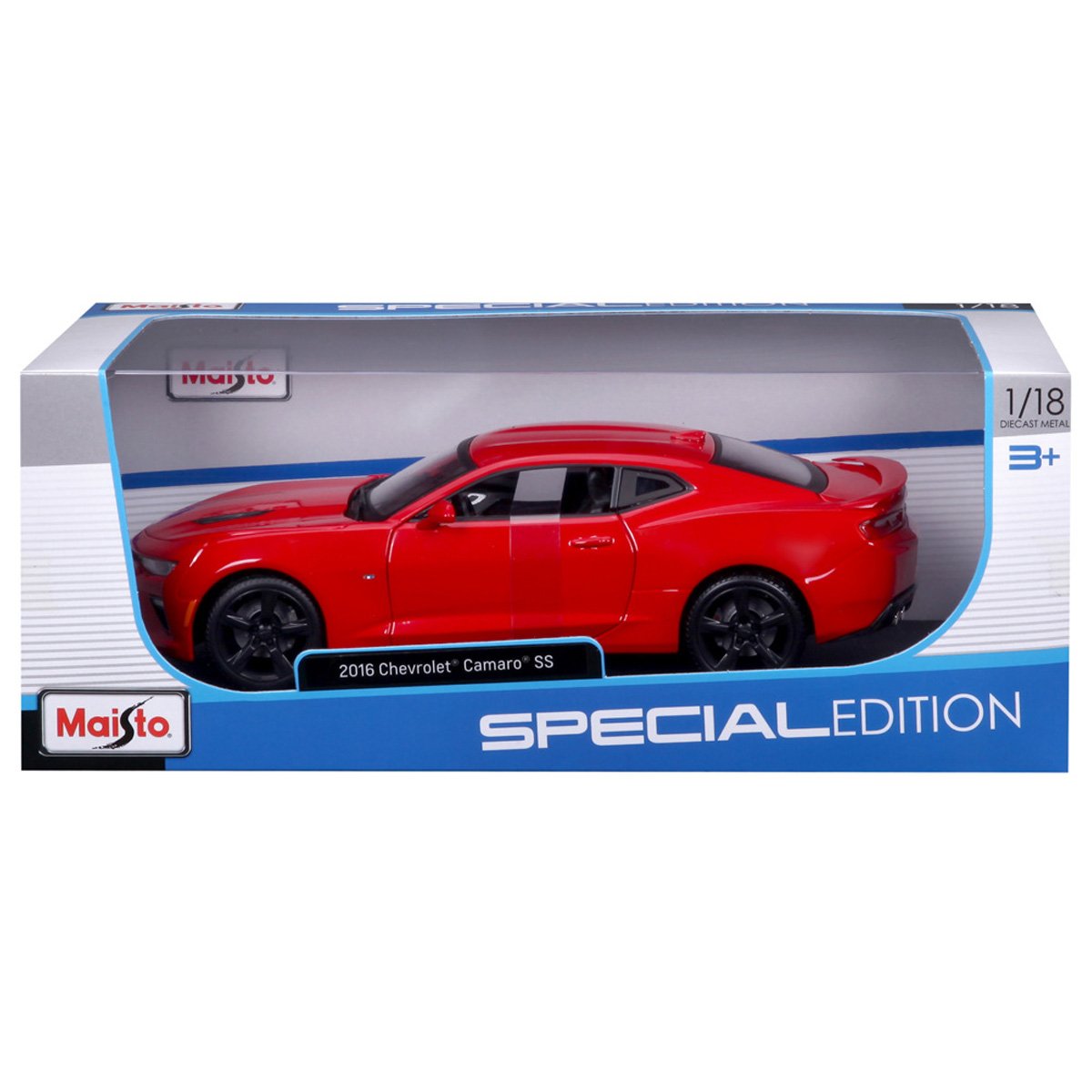 Macheta metalica, Maisto, 2016 Chevrolet Camaro SS, 1:18, Rosu