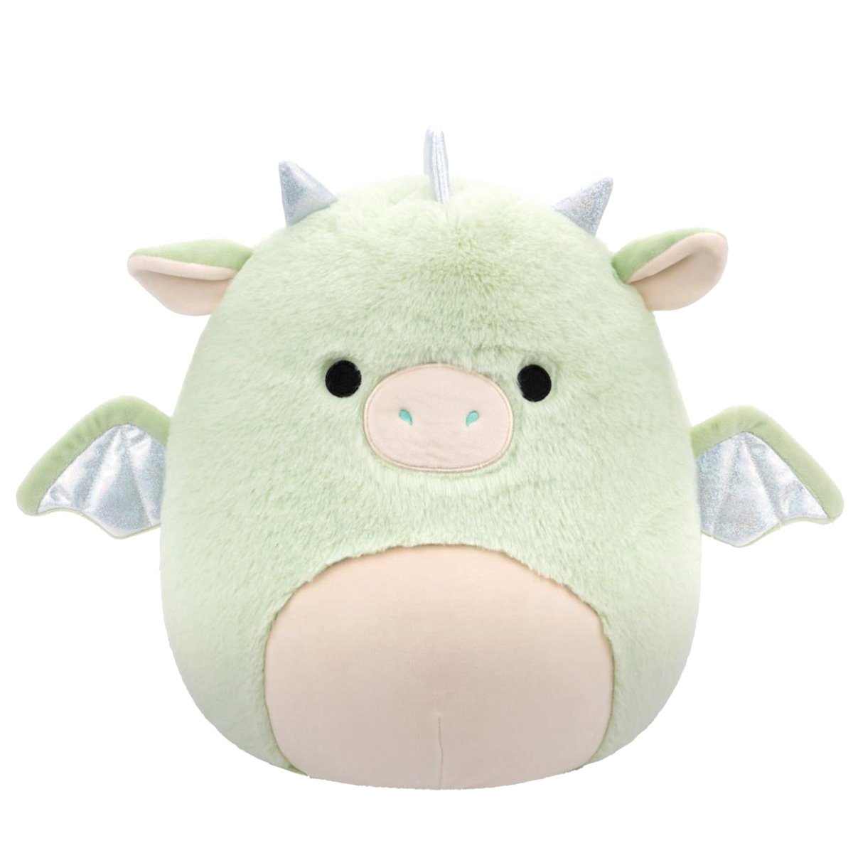 Jucarie de plus, Squishmallows, Fuzzamallows, Dragonul Drew, 30 cm