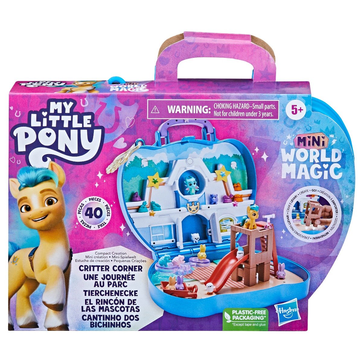 Set de joaca cu figurina, My Little Pony, Mini World Magic, Critter Corner, F6440