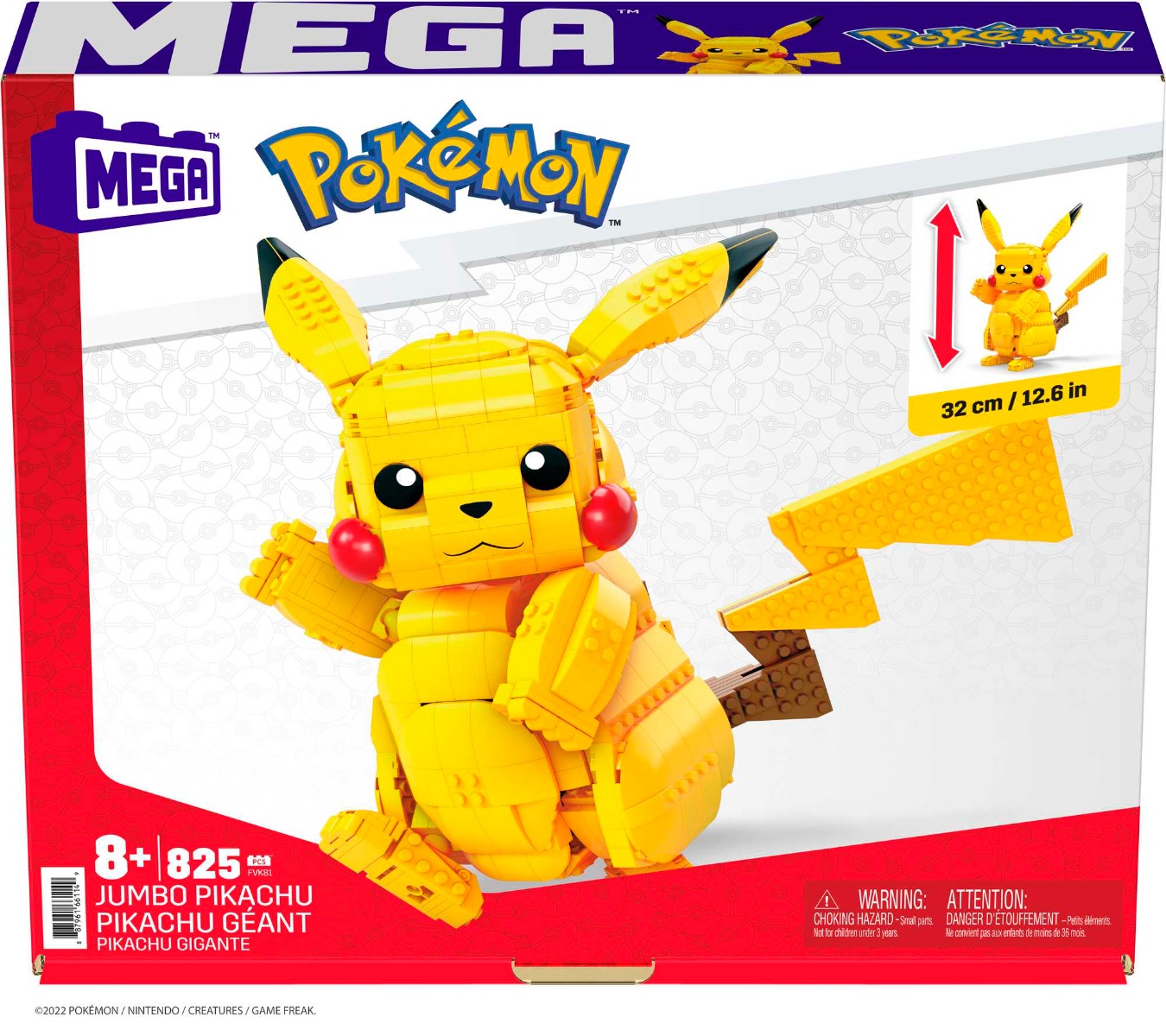 Set de constructie, Mega Bloks, Jumbo Pikachu