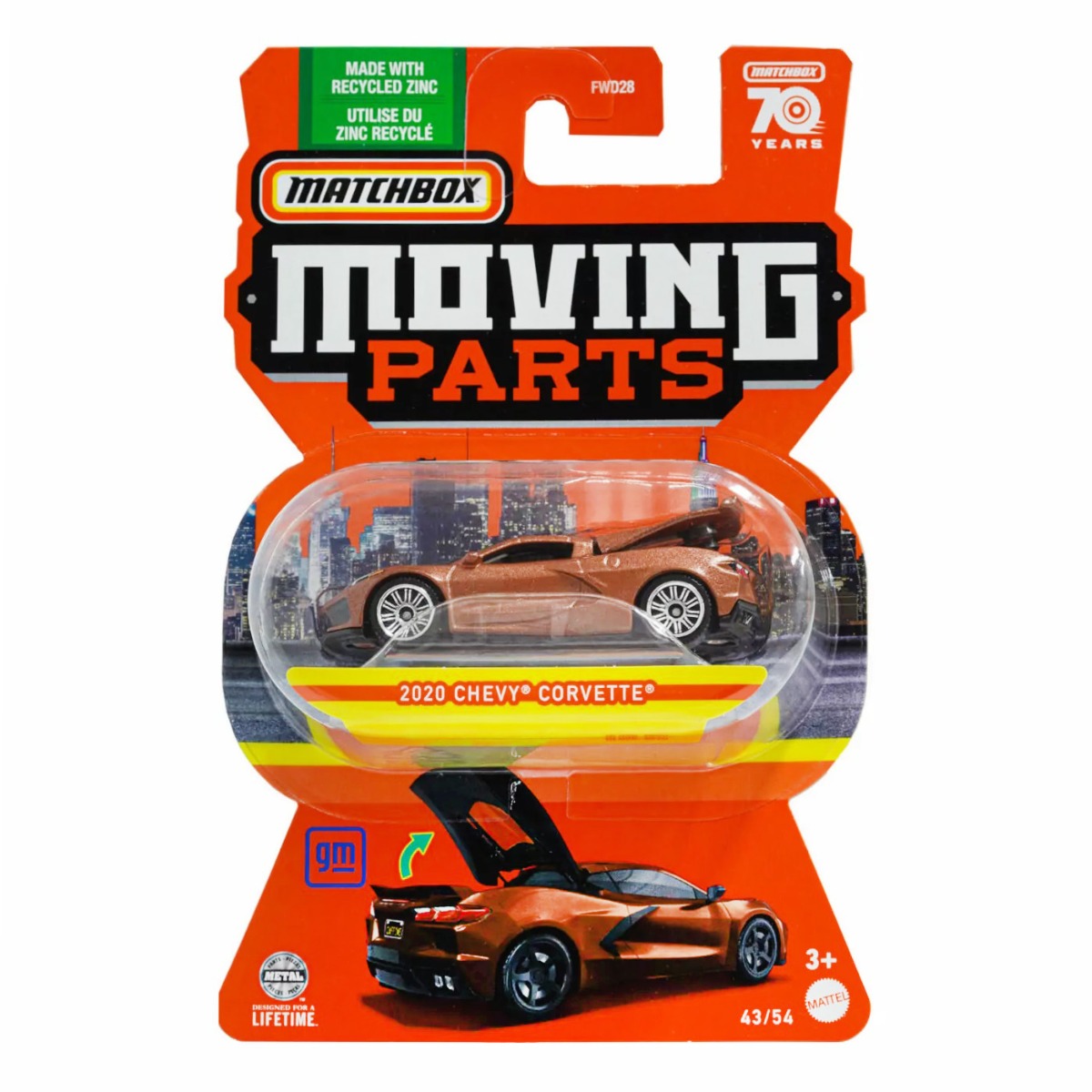 Poze Masinuta Matchbox, Moving Parts, 2020 Chevy Corvette, 1:64, HLG28