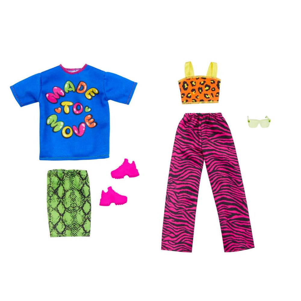 Set de haine si accesorii pentru papusi, Barbie, HJT36