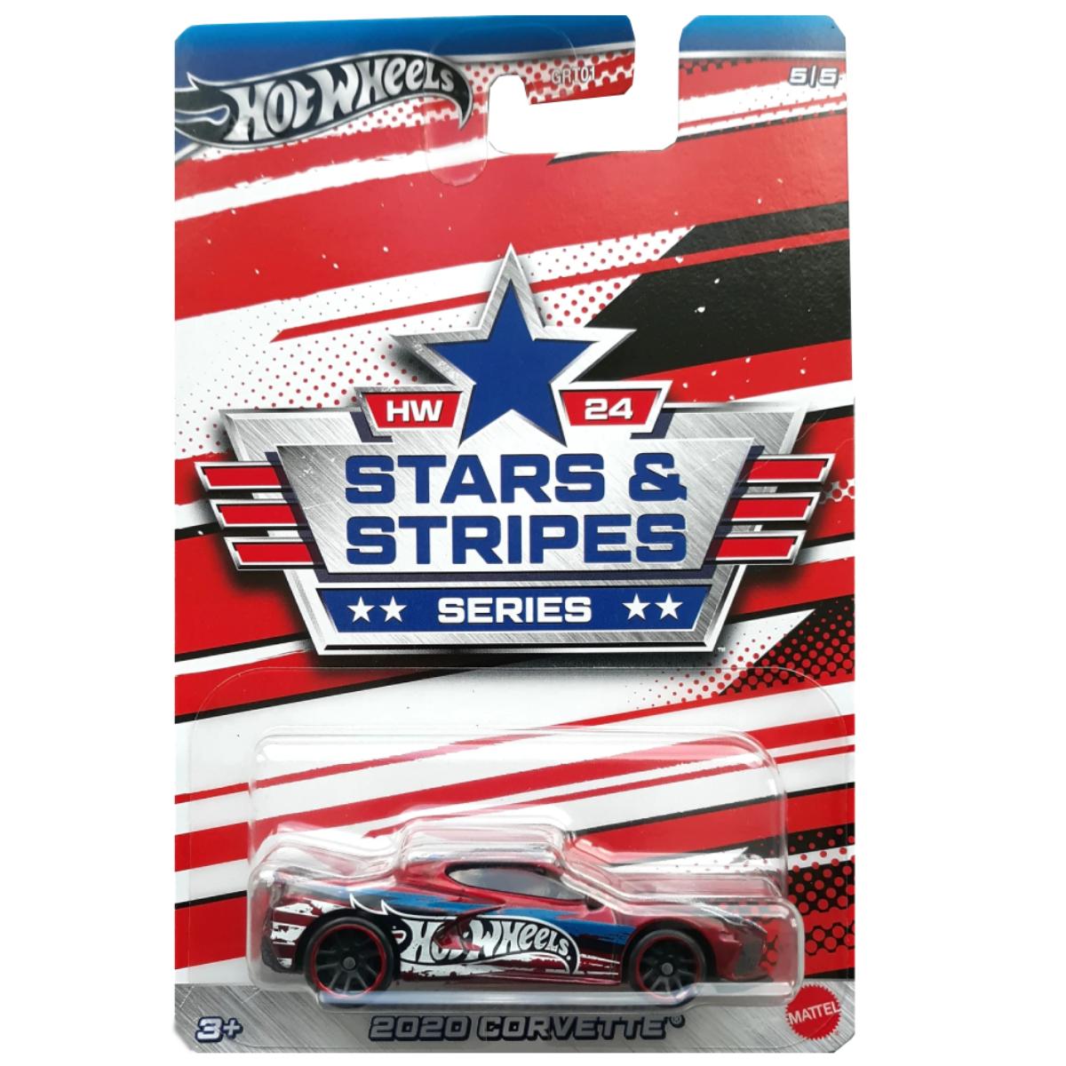 Masinuta metalica, Hot Wheels, Stars Stripes, 2020 Corvette, HRW66