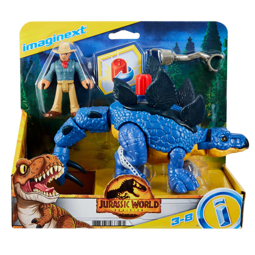 Set dinozaur cu figurina, Imaginext Jurassic World, Stegosaurus, GVV64 Dinozaur imagine noua responsabilitatesociala.ro