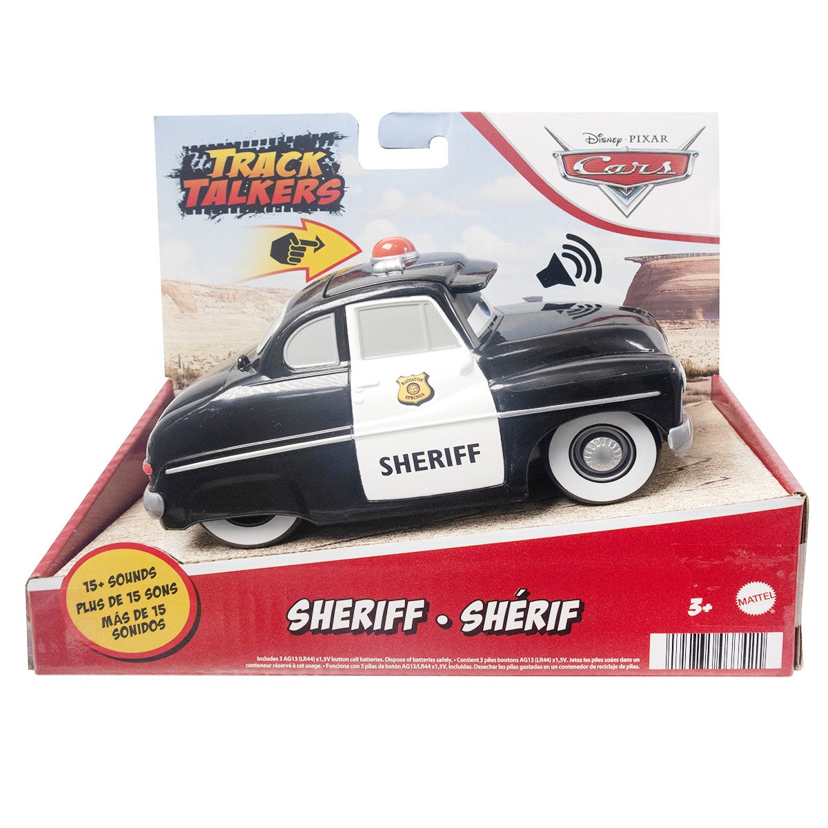 Masinuta cu sunete, Disney Cars, Sheriff, 14 cm, HFC52