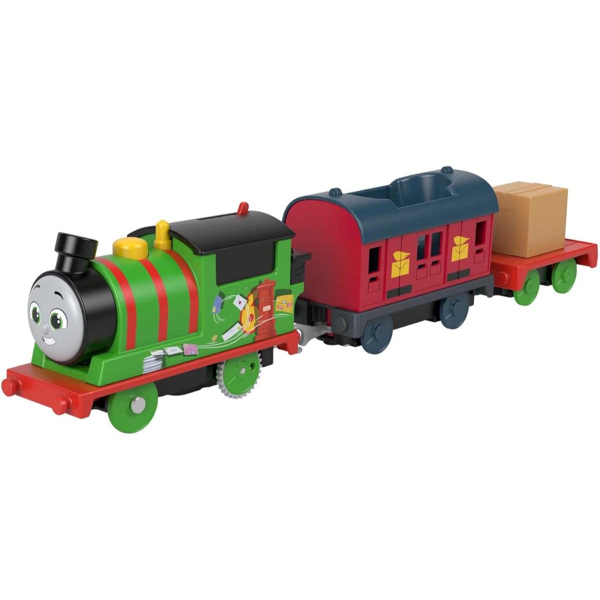 Locomotiva motorizata cu 2 vagoane, Thomas and Friends, Percy Mail Delivery, HMK04