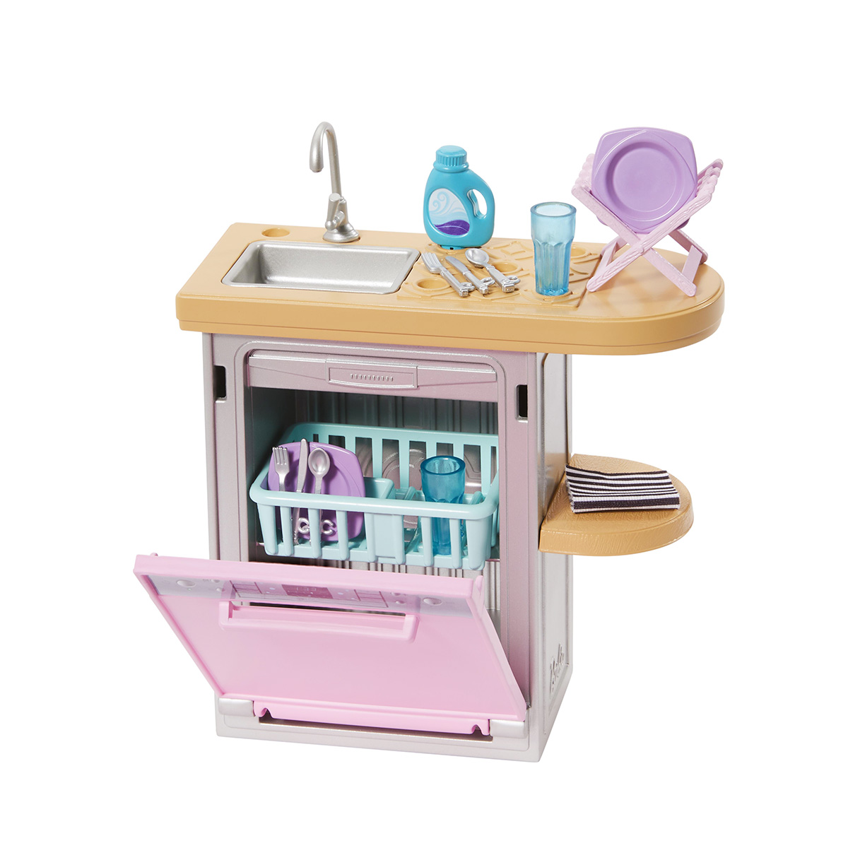 Set mobilier de bucatarie pentru papusi, Barbie, HJV34
