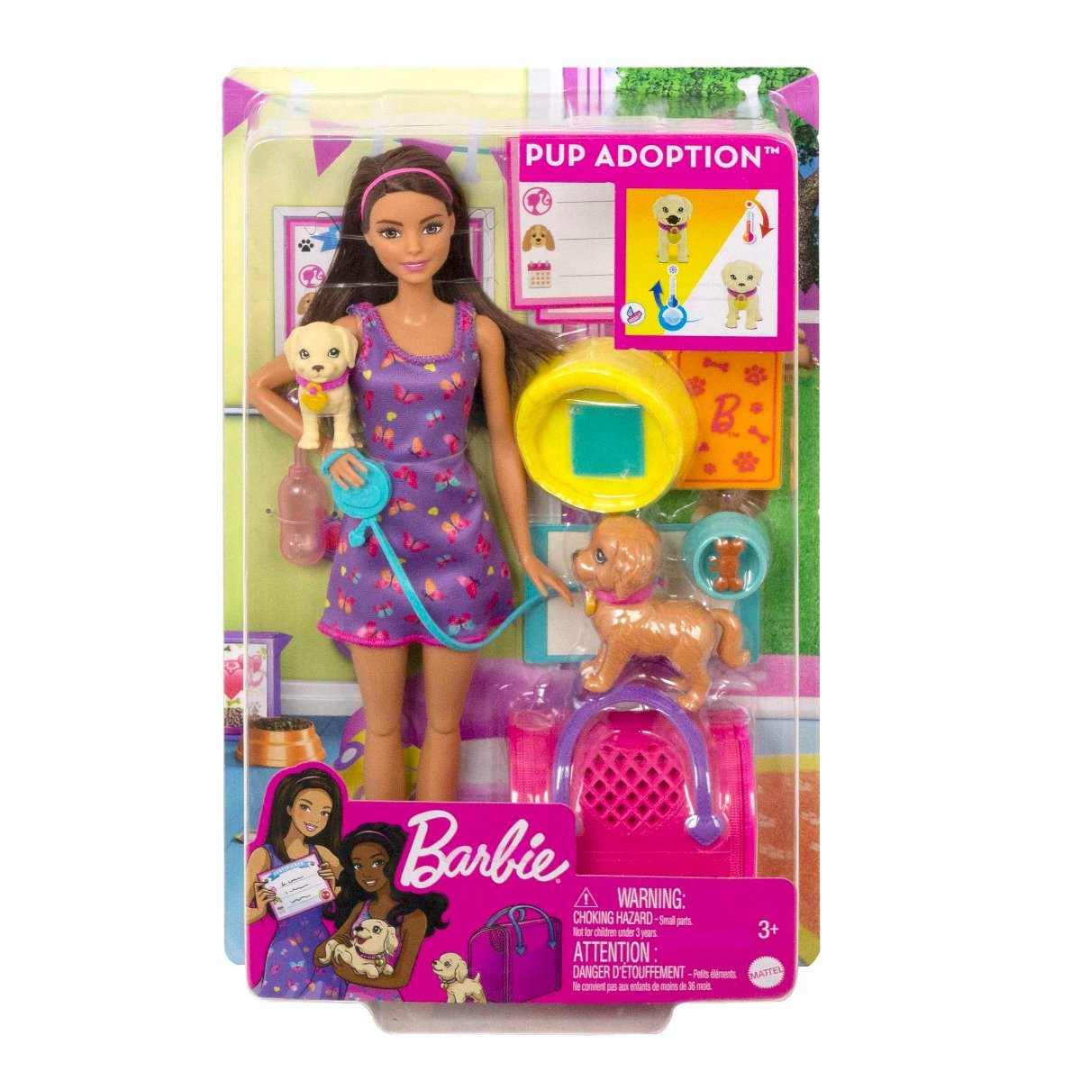 Set de joaca cu papusa, Barbie, Pup Adoption, HKD86