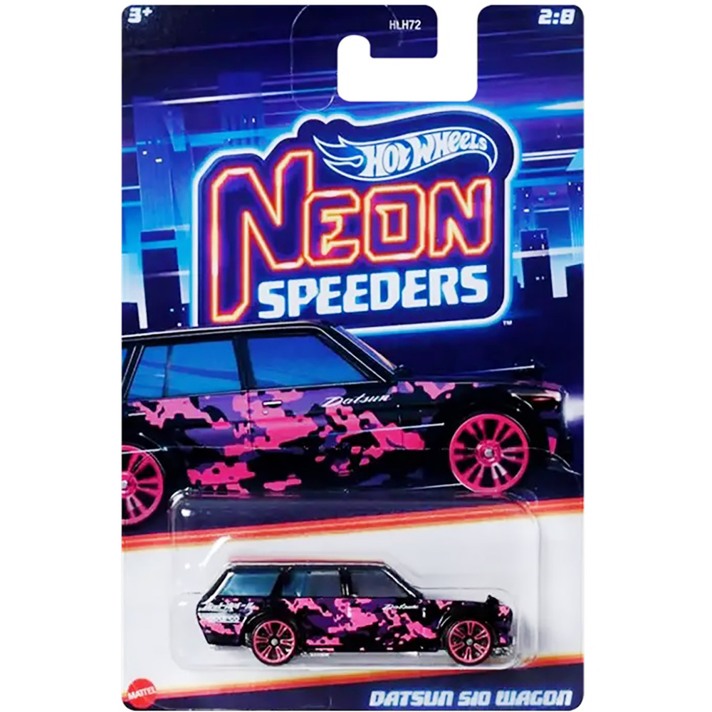 Masinuta metalica, Hot Wheels, Neon Speeders, Datsun Sio Wagon, HRW68