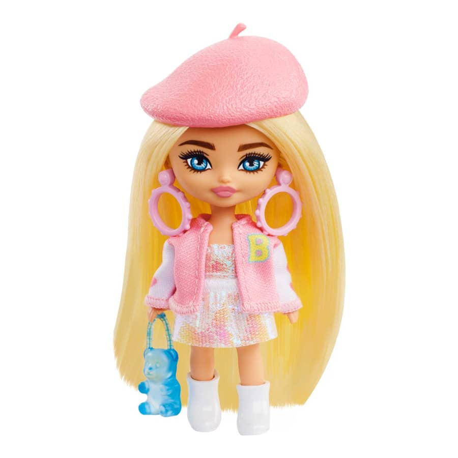 Papusa Barbie Extra Mini Minis cu par si accesorii, 8 cm, HLN48 accesorii imagine 2022 protejamcopilaria.ro