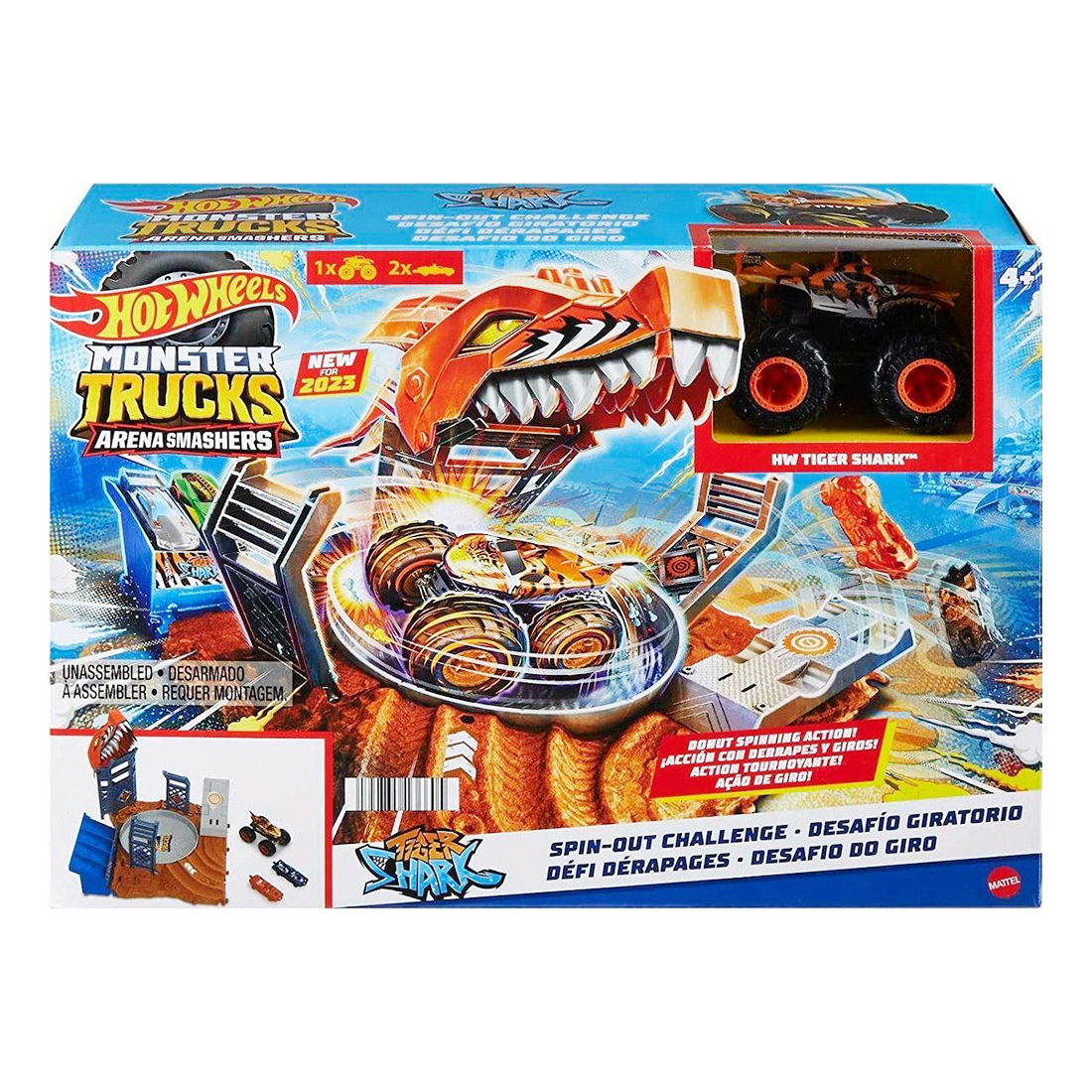 Poze Set de joaca cu masina Monster Trucks, Hot Wheels, Spin-Out Challenge, HNB93