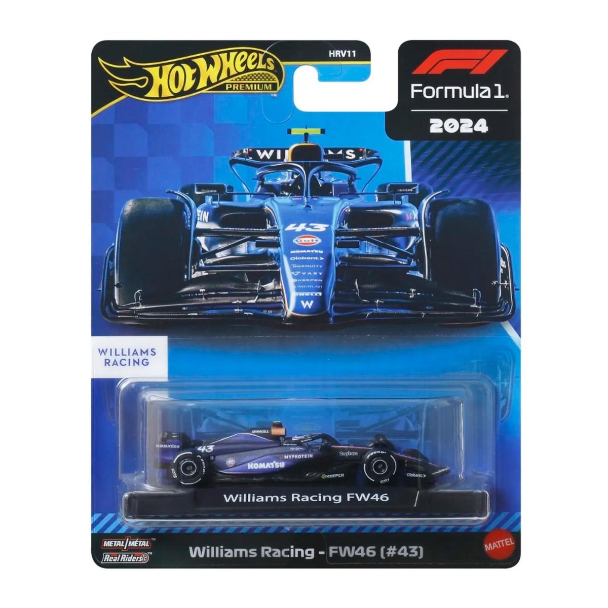 Masinuta metalica de curse, Hot Wheels, Formula 1, Williams Racing FW46 (#43), JBM20