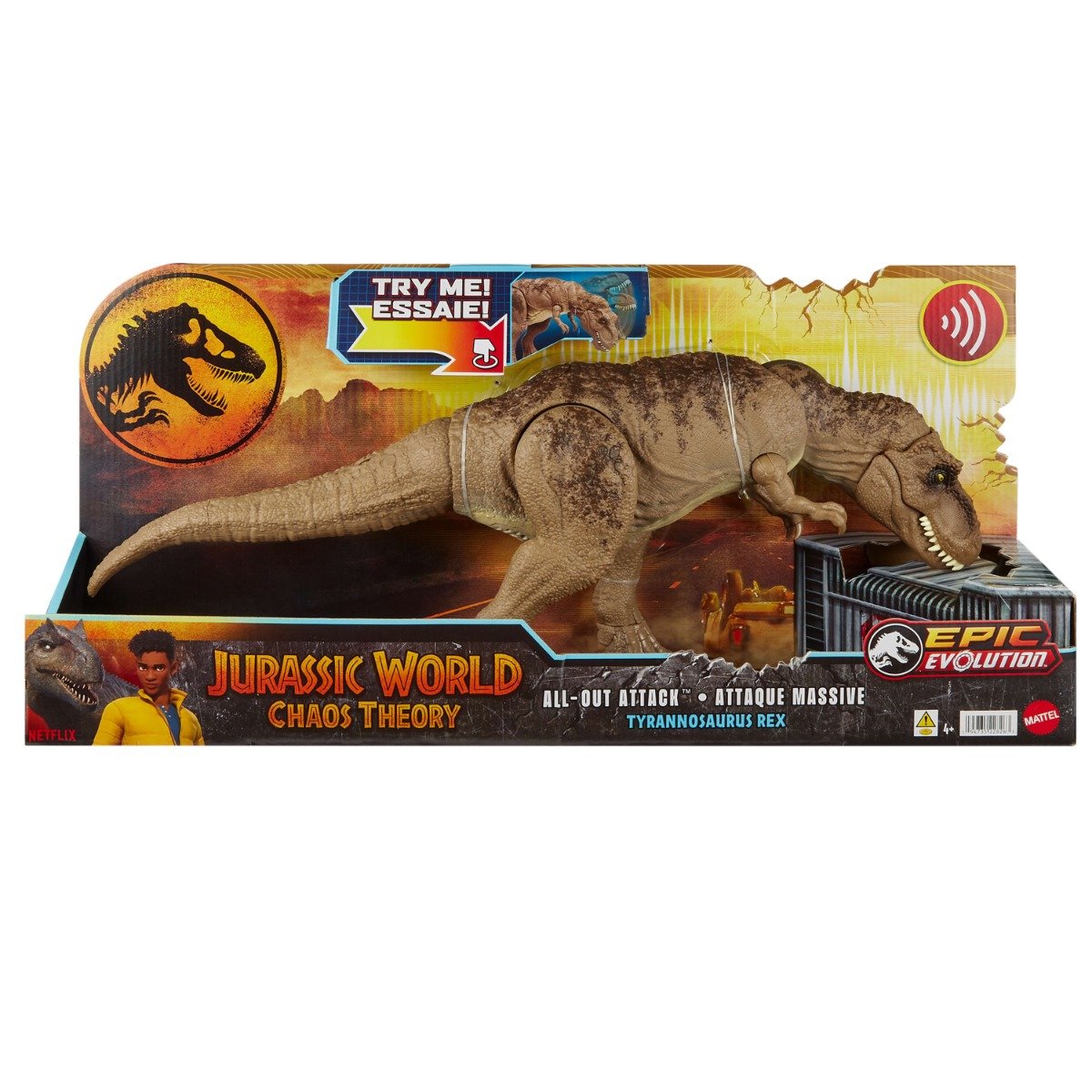 Figurina dinozaur articulata, Jurassic World, Tyrannosaurus Rex, HXF53