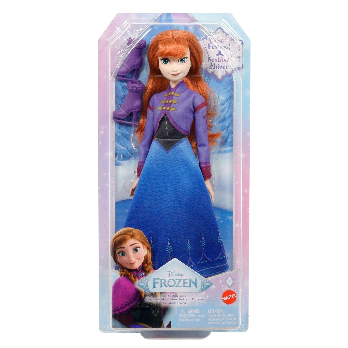 Papusa Disney Frozen, Ice Skating Anna, JBG54