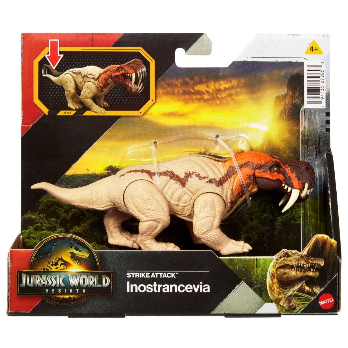 Figurina articulata, Jurassic World Rebirth, Strike Attack, Inostrancevia, JCL58