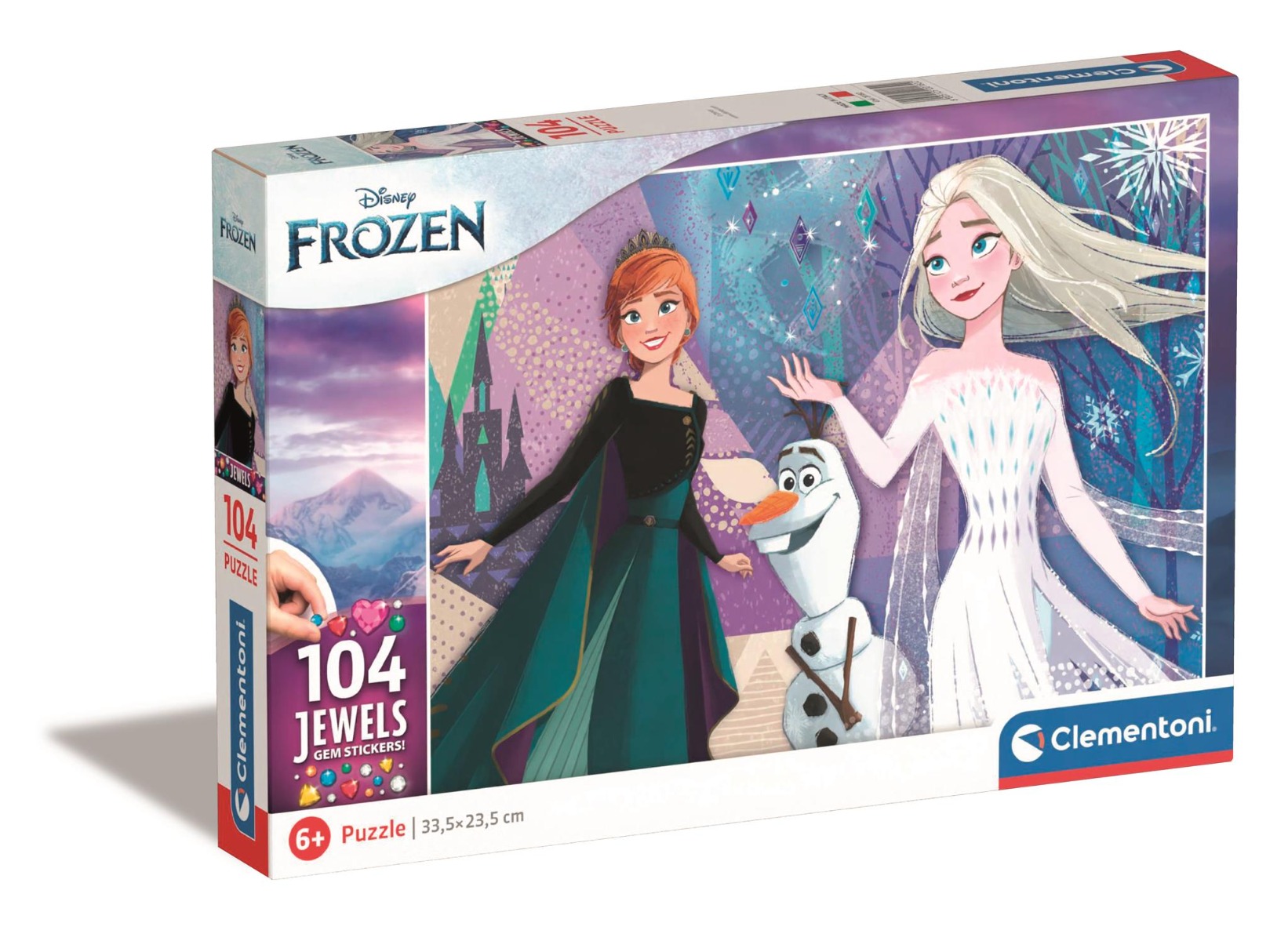 Puzzle Clementoni Disney Frozen Jewels, 104 piese