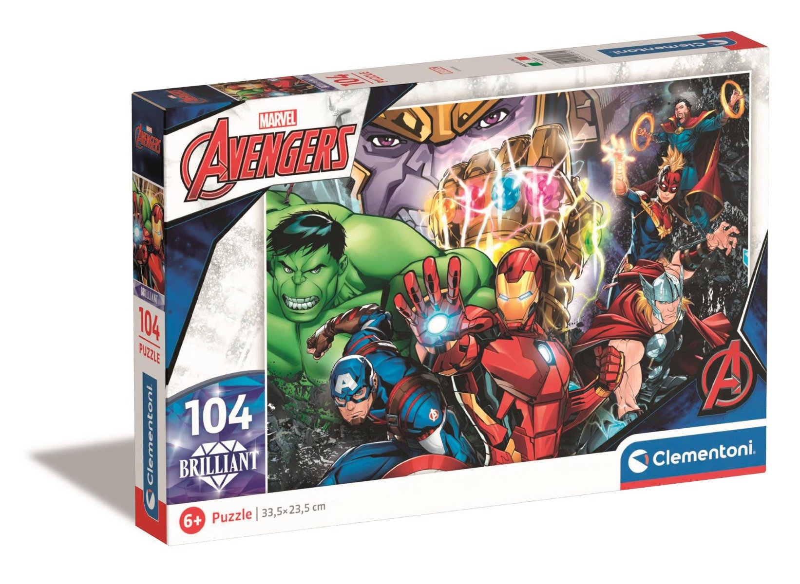 Puzzle Clementoni Marvel Avengers Brilliant, 104 piese 104 imagine 2022 protejamcopilaria.ro