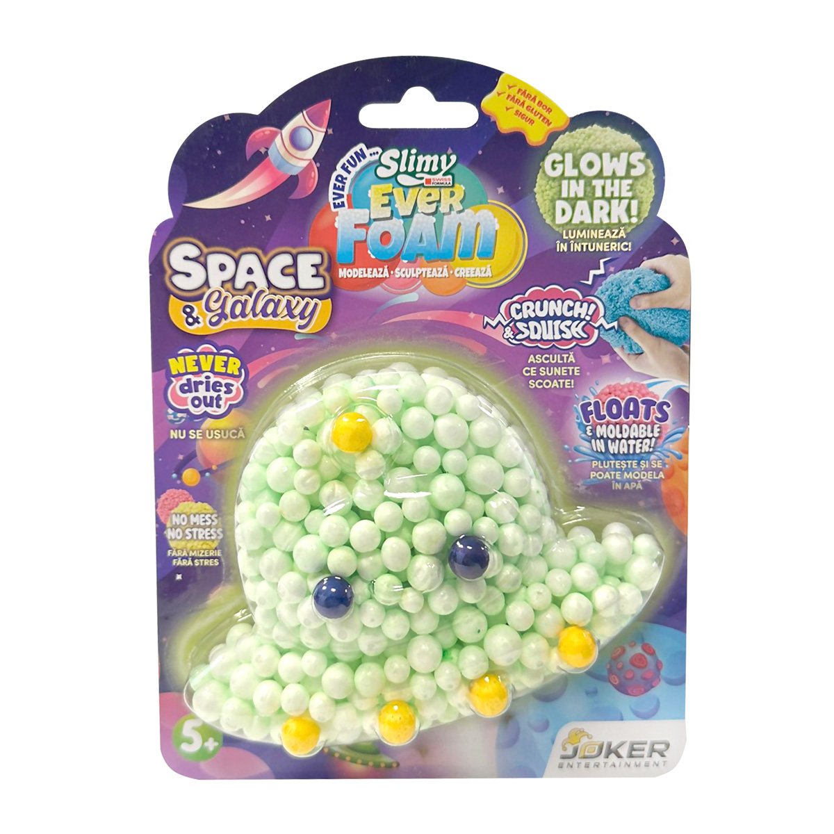 Slime fosforescent, Slimy, Space and Galaxy, Glows in the Dark