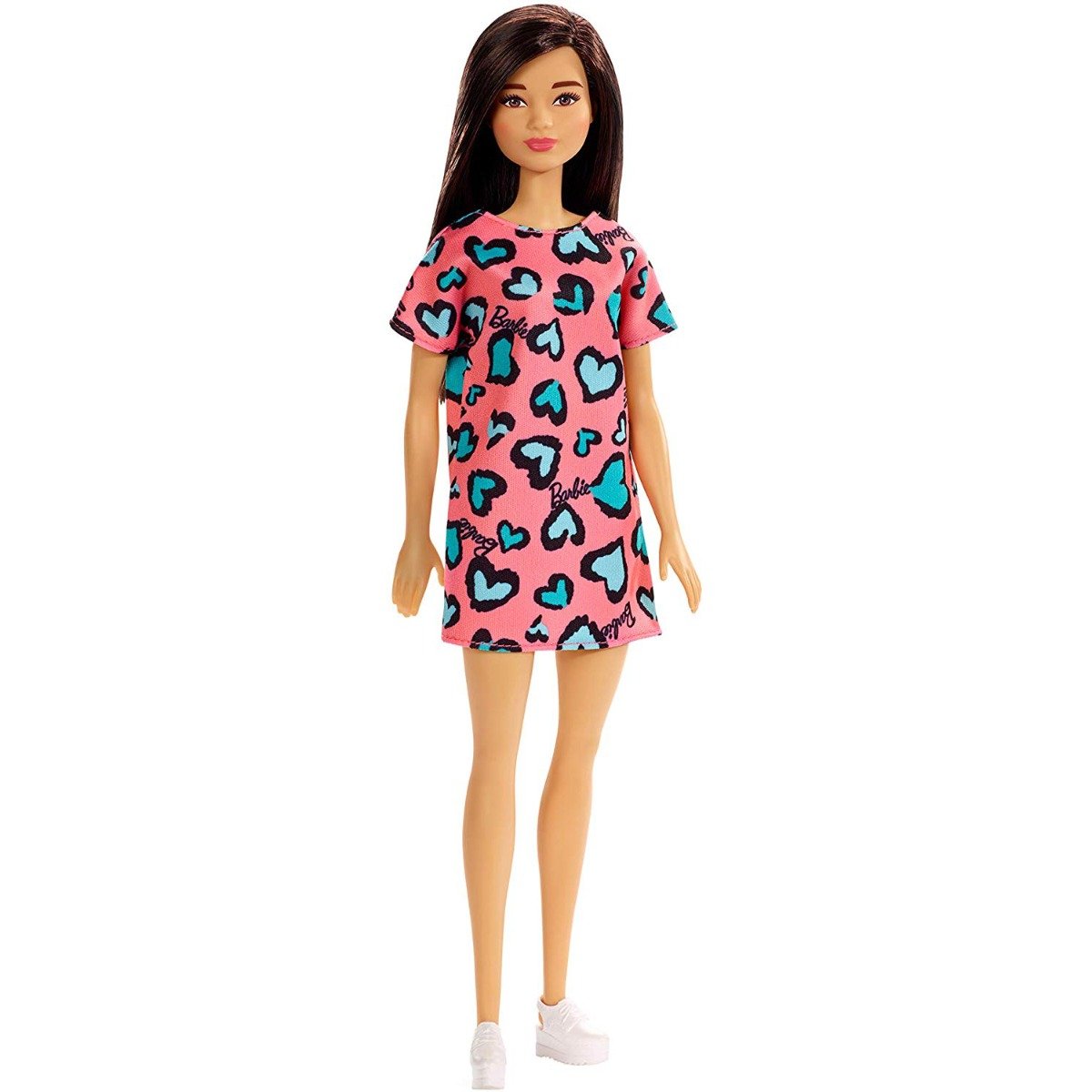 Papusa barbie clasic cu rochie roz, ghw46