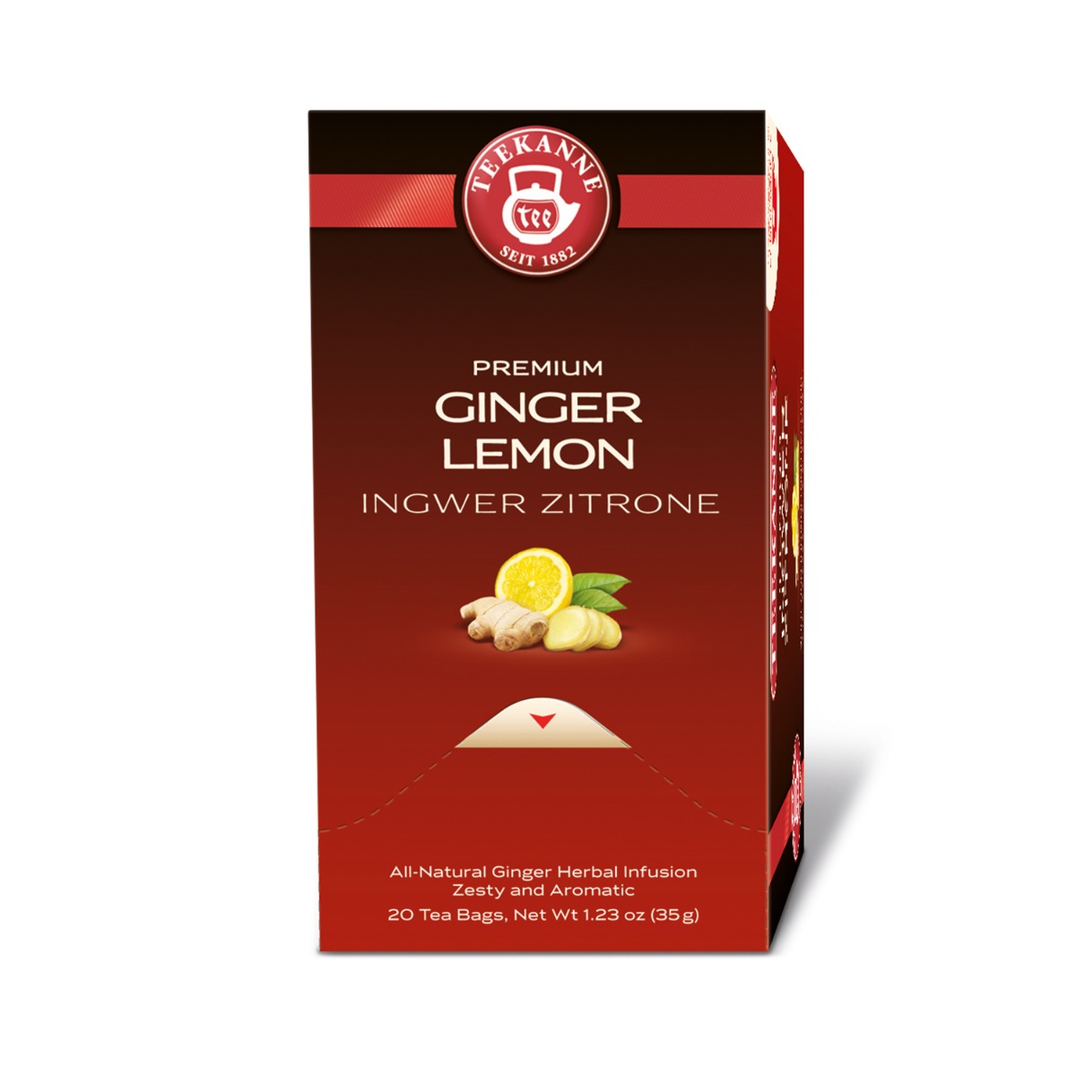 Cutie Ceai Ginger Lemon Teekanne, 1.75g x 20 pliculete noriel.ro