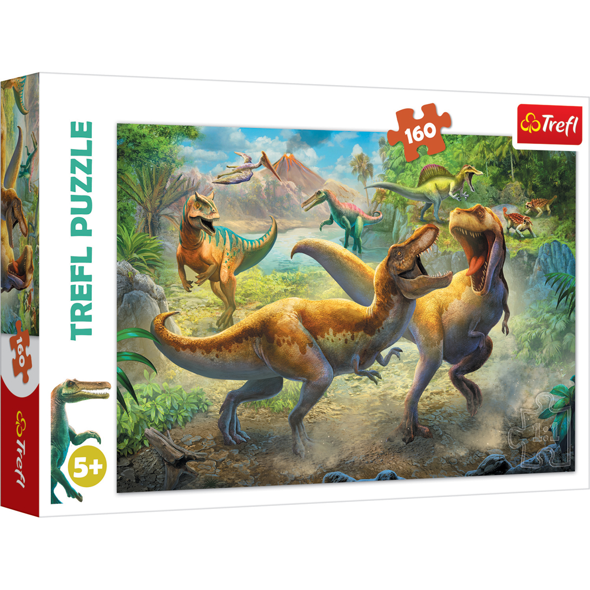 Puzzle Trefl 160 piese, In lupta cu Tiranozaurii 160