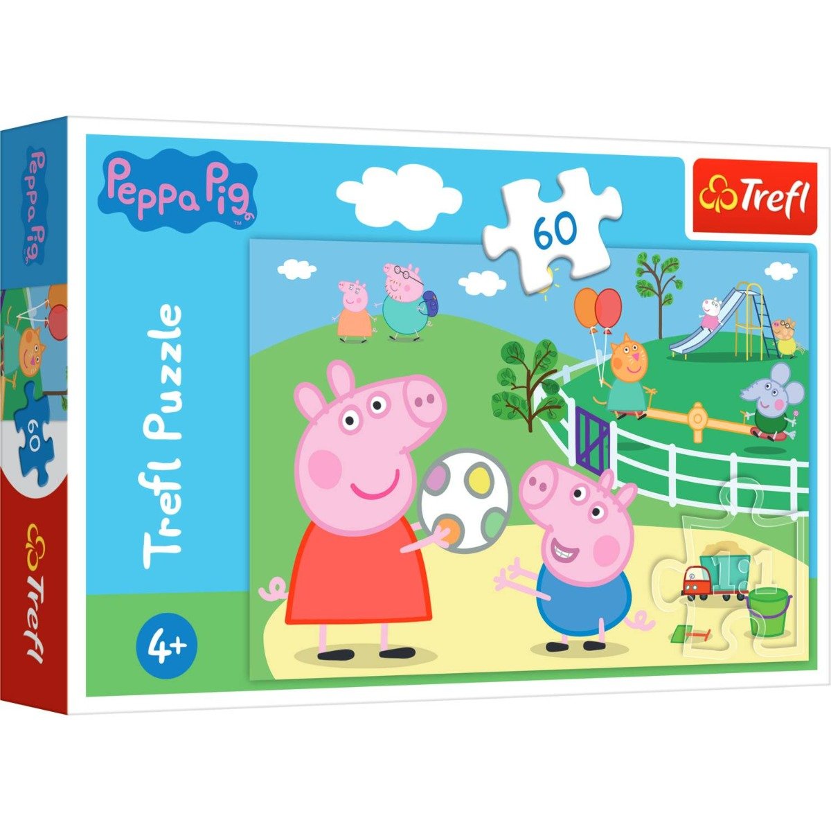 Puzzle Trefl 60 piese, Distractie cu prietenii, Peppa Pig