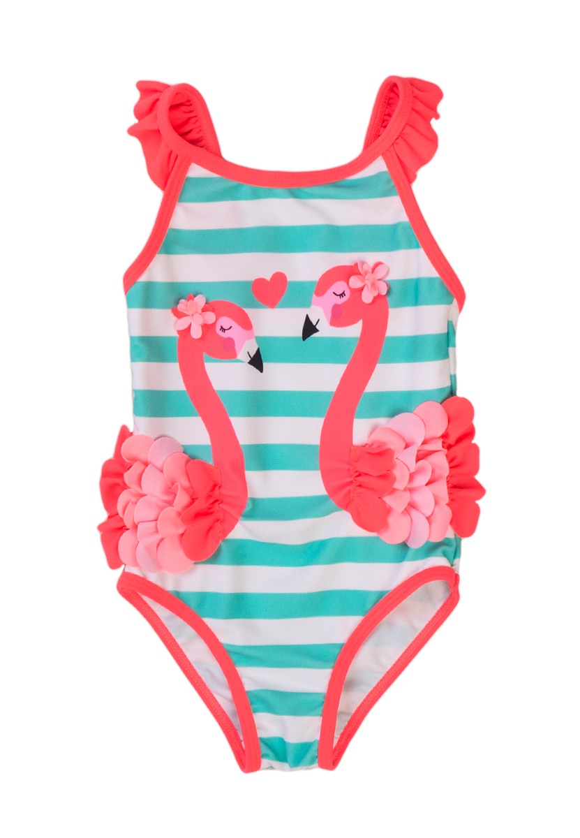 Costum de baie cu design aplicat Flamingo Minoti Tg Swim