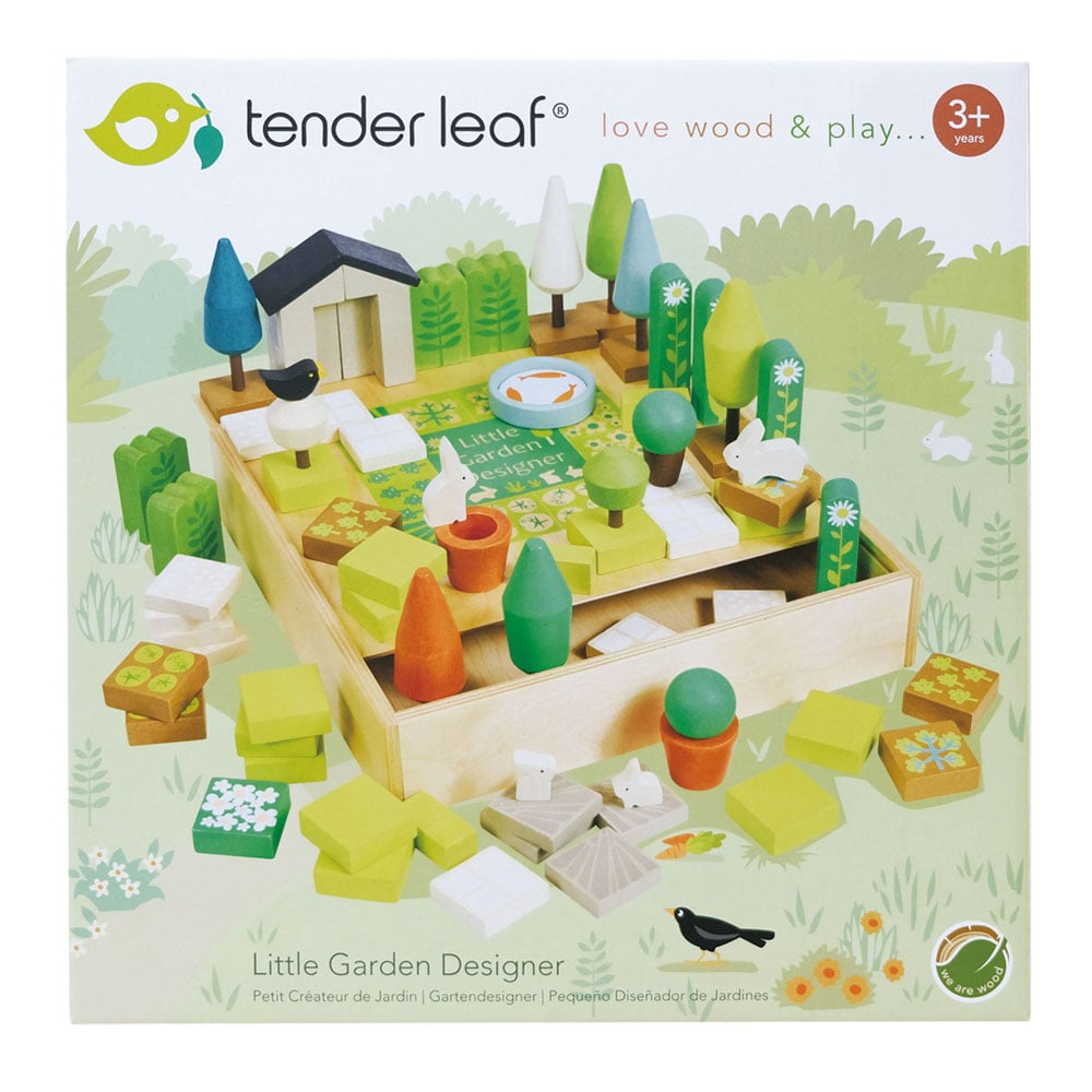 Mica gradina din lemn premium, Tender Leaf Toys, 67 piese din imagine 2022