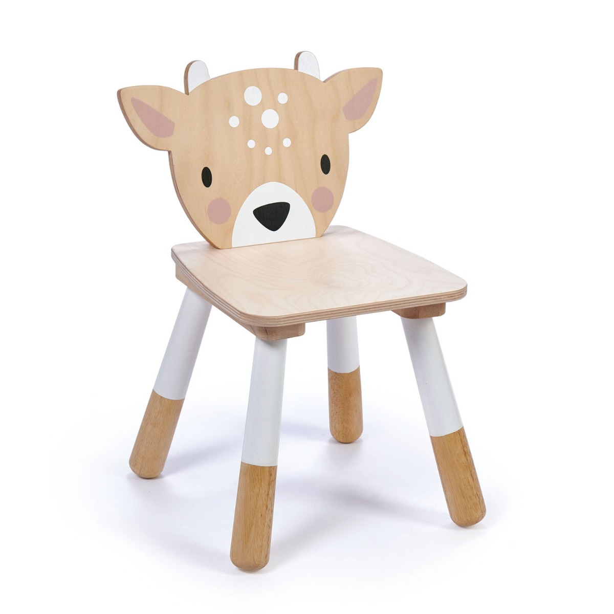 Scaunel din lemn premium Tender Leaf Toys, Forest Deer Chair, Caprioara accesorii imagine 2022 protejamcopilaria.ro