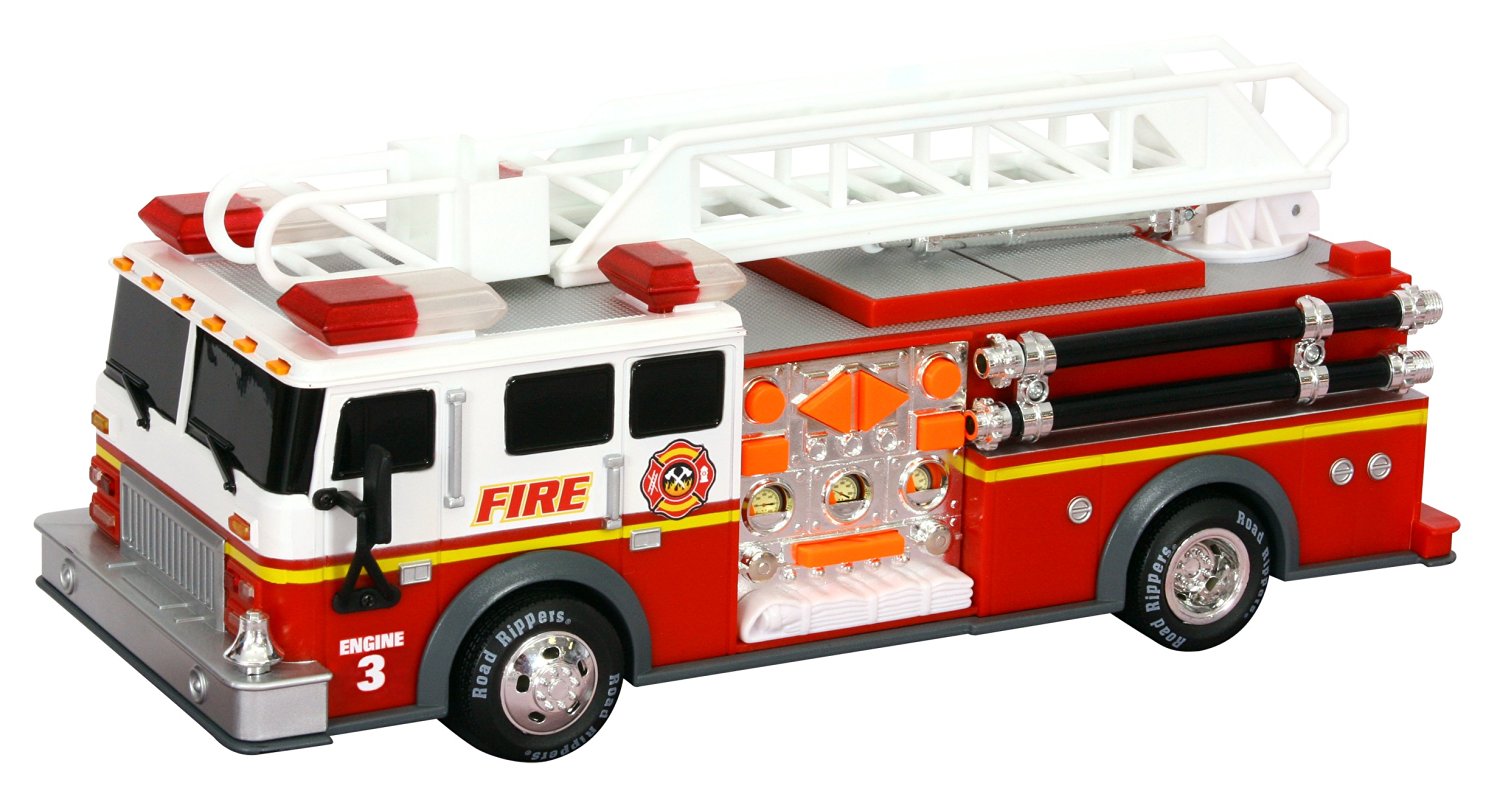 toy state road rippers rush& rescue - masina de pompieri cu scara si carlig