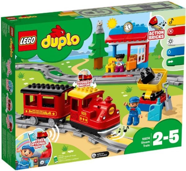 LEGO® DUPLO® – Trenulet cu aburi (10874) (10874) imagine 2022 protejamcopilaria.ro