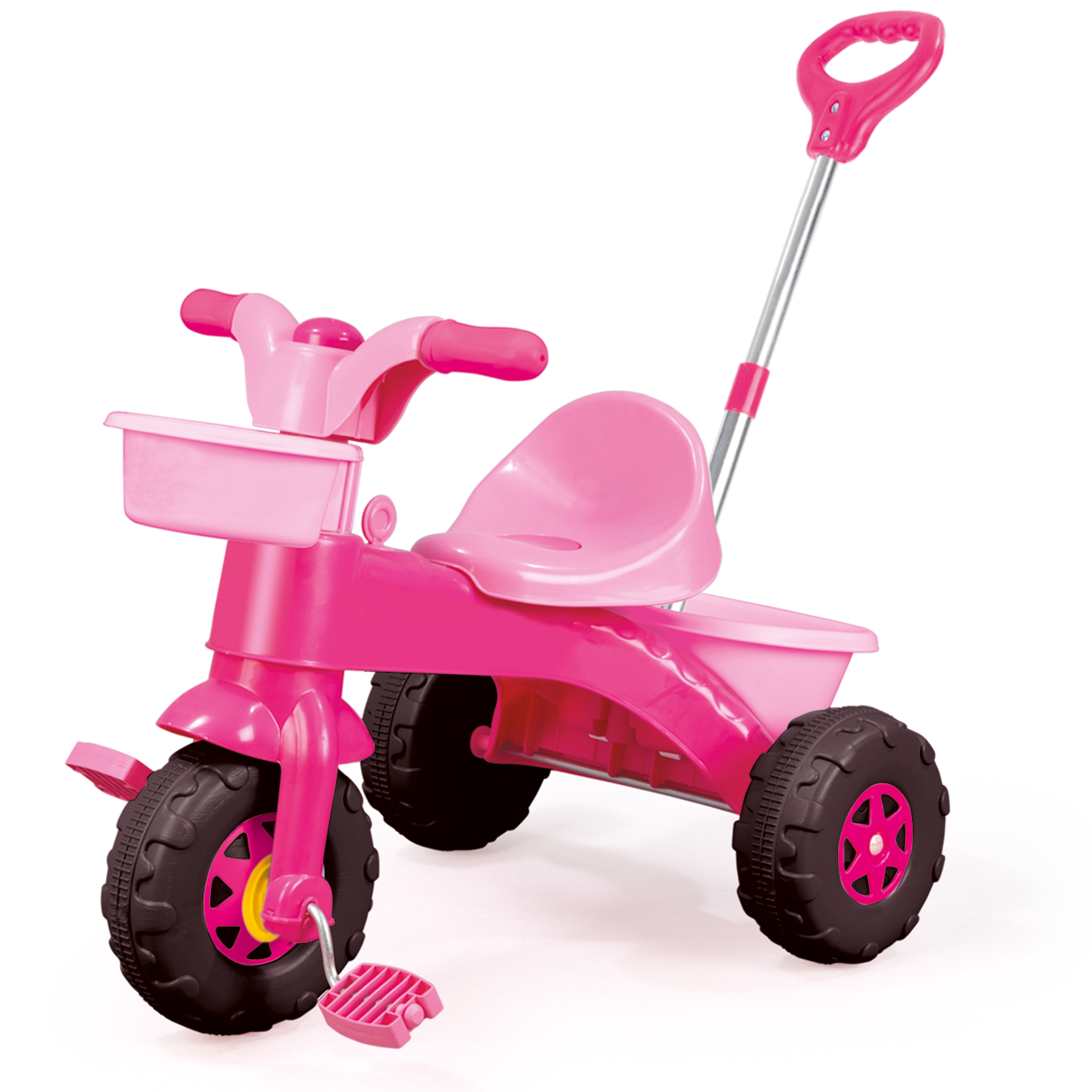 tricicleta copii cu sistem de ghidare dolu my first trike, roz