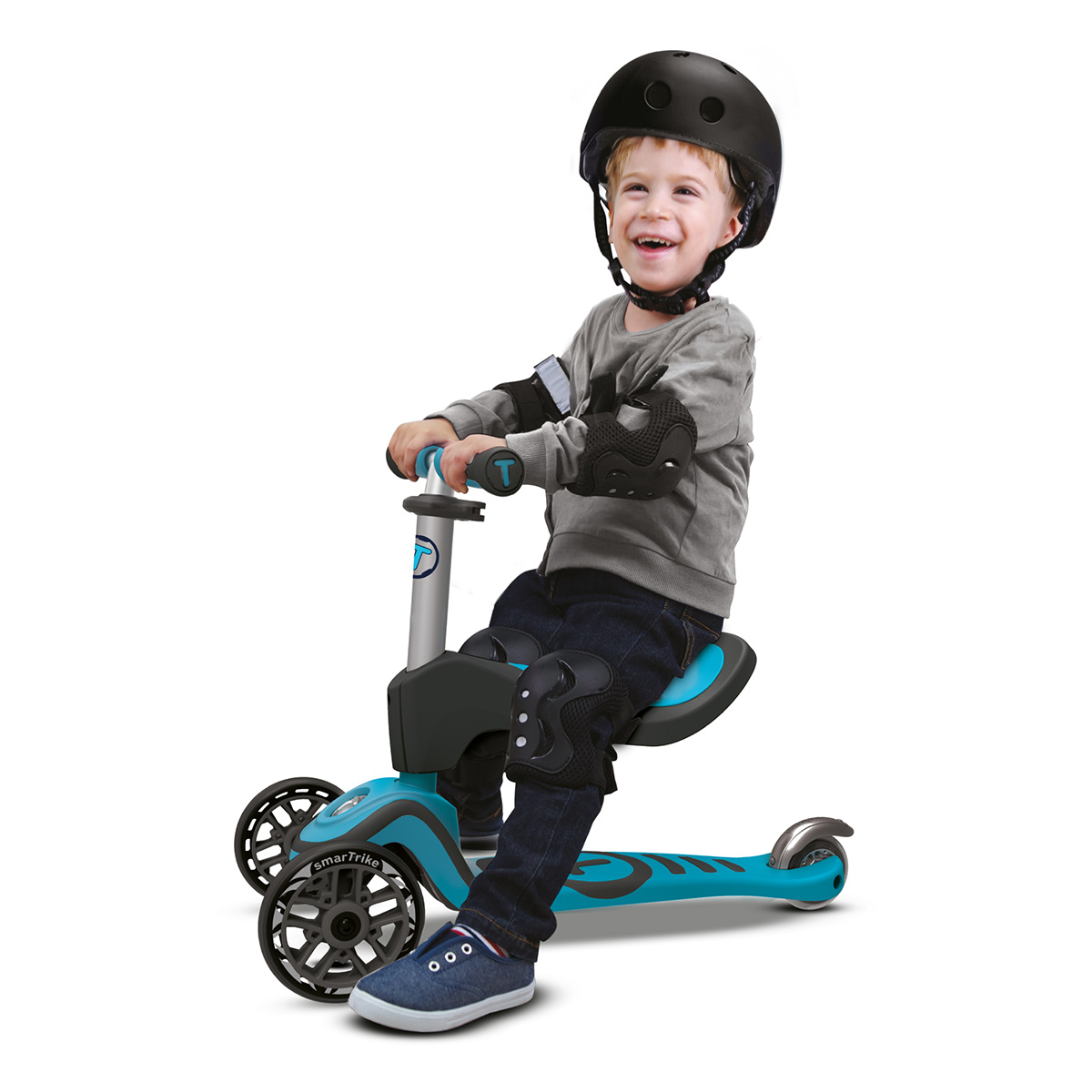 trotineta copii smart trike t1 albastru