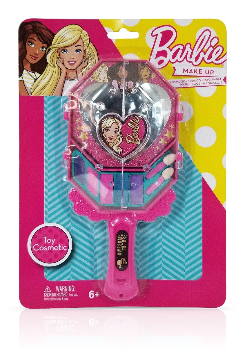 Set de cosmetice cu oglinda, Barbie Barbie imagine 2022 protejamcopilaria.ro