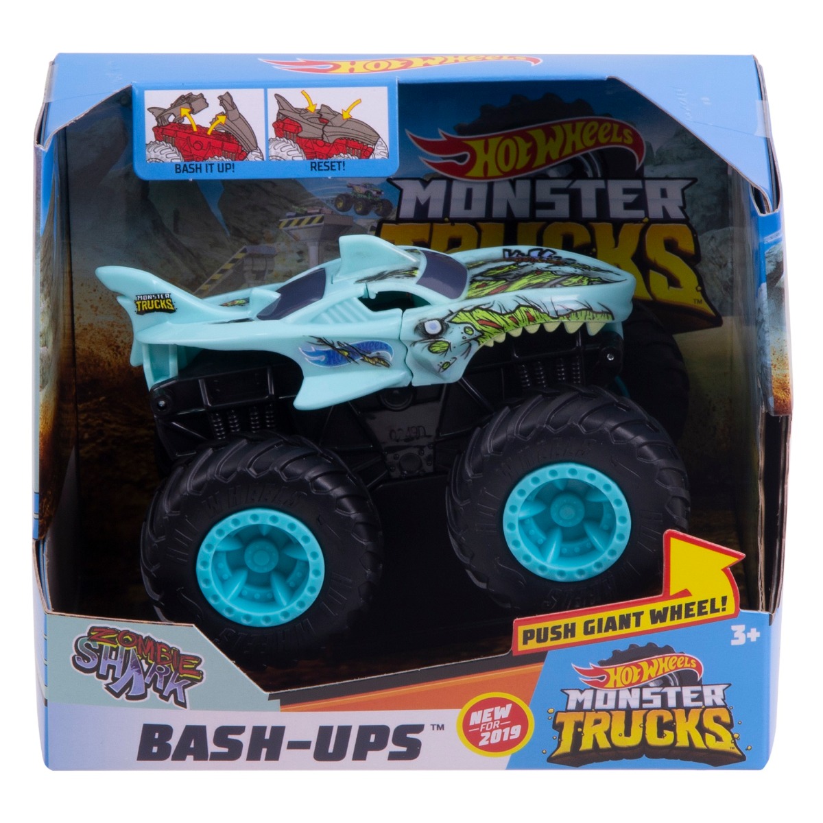 Masinuta Hot Wheels Bash Ups, Zombie Shark GDR85